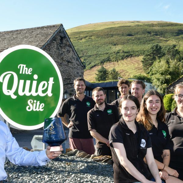 the team outside The Quiet Site glamping, camping and touring park