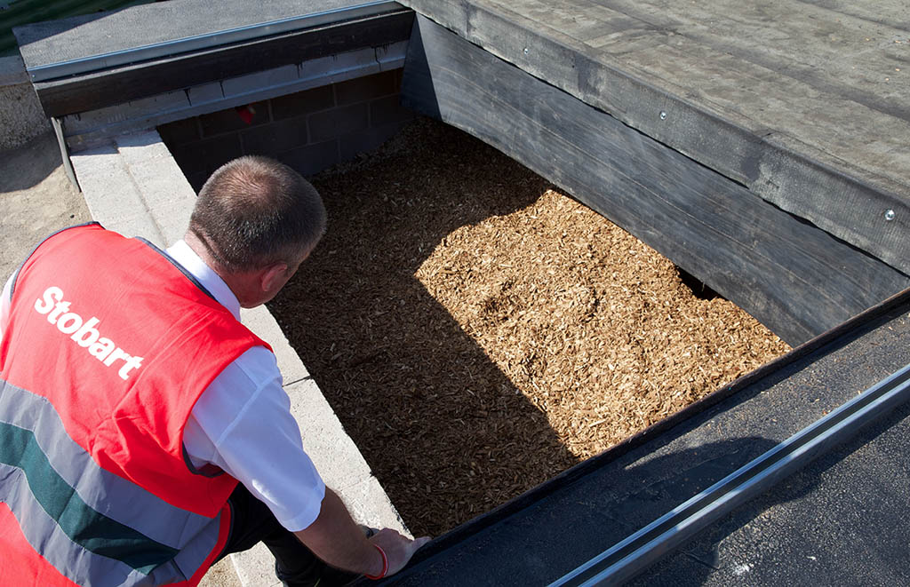 underground wood chip hopper
