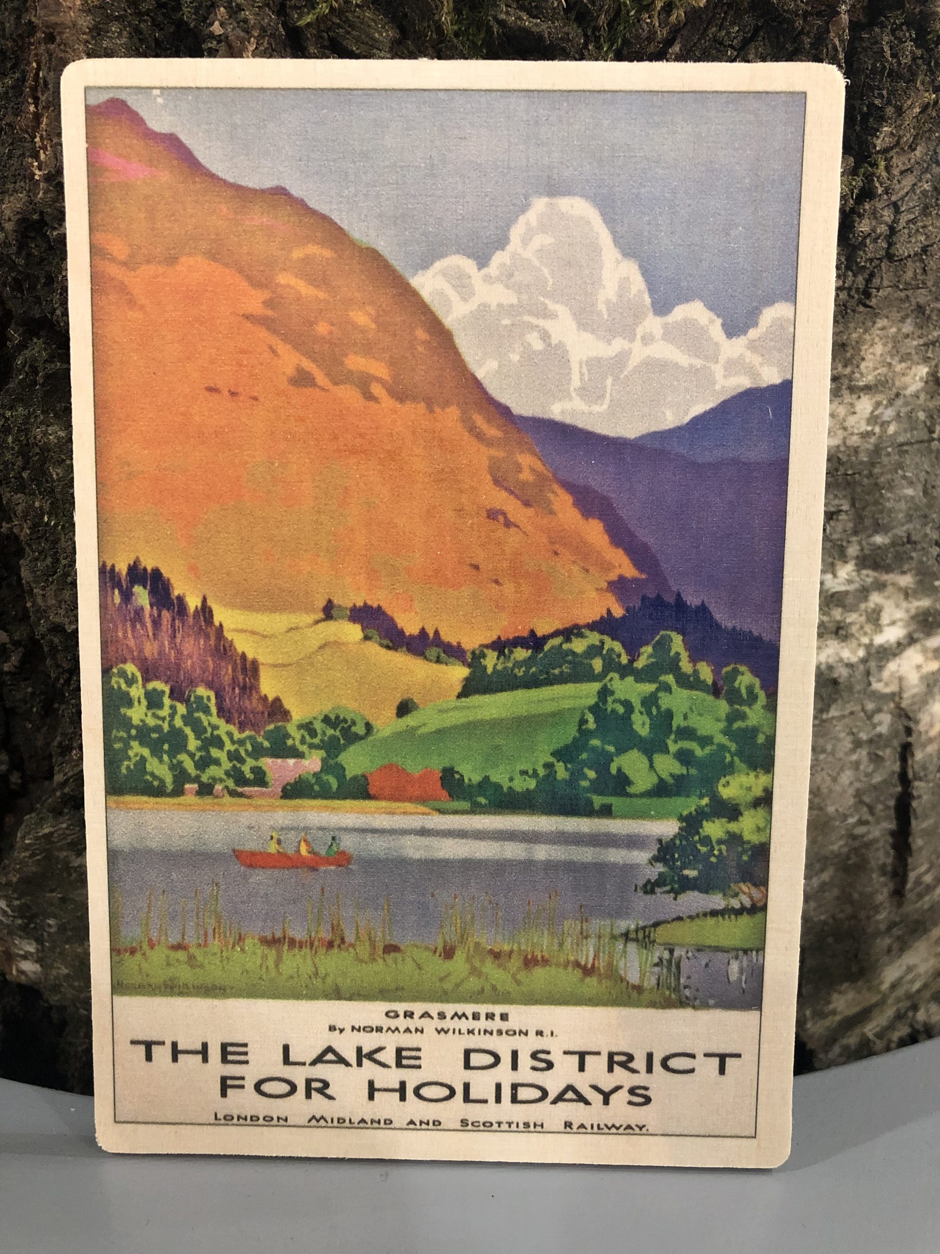 Wooden postcard