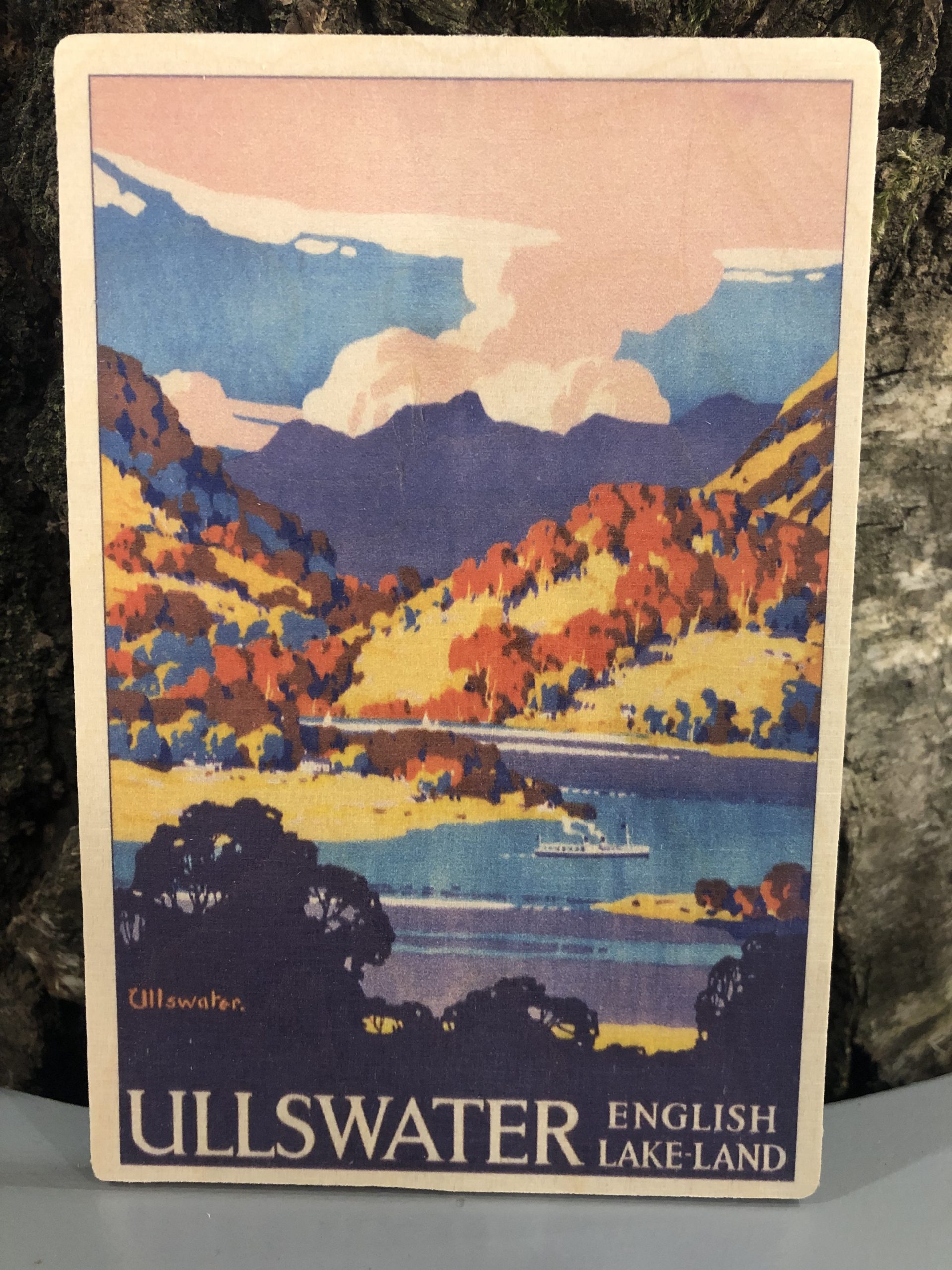Wooden postcard